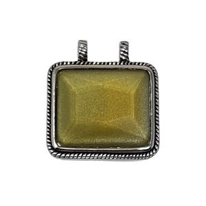 Lia Sophia Silver and Greenish/Yellow Slide Pendant "Macy, by Katie"